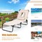 Adjustable Back Folding Beach Lounge Chair for Patio Pool or Garden